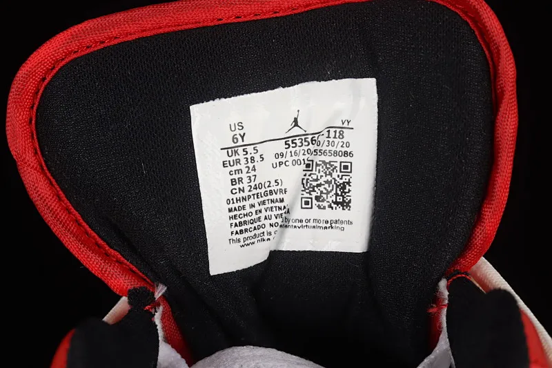 All categories Air Jordan Jordan series basketball shoes Air Jordan 1 Low Air Jordan 1 Low AJ1 Joe 1 customized version white and red Chicago deconstruction sports culture basketball shoes 553560-118